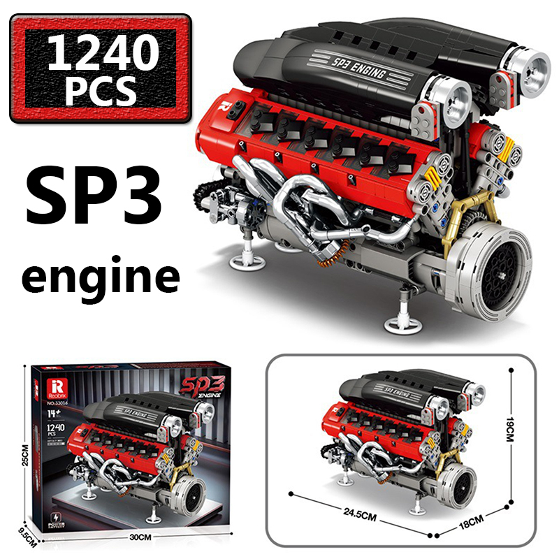 Kids Toys Car - 1240 قطعة نموذج محرك سيارة SP3