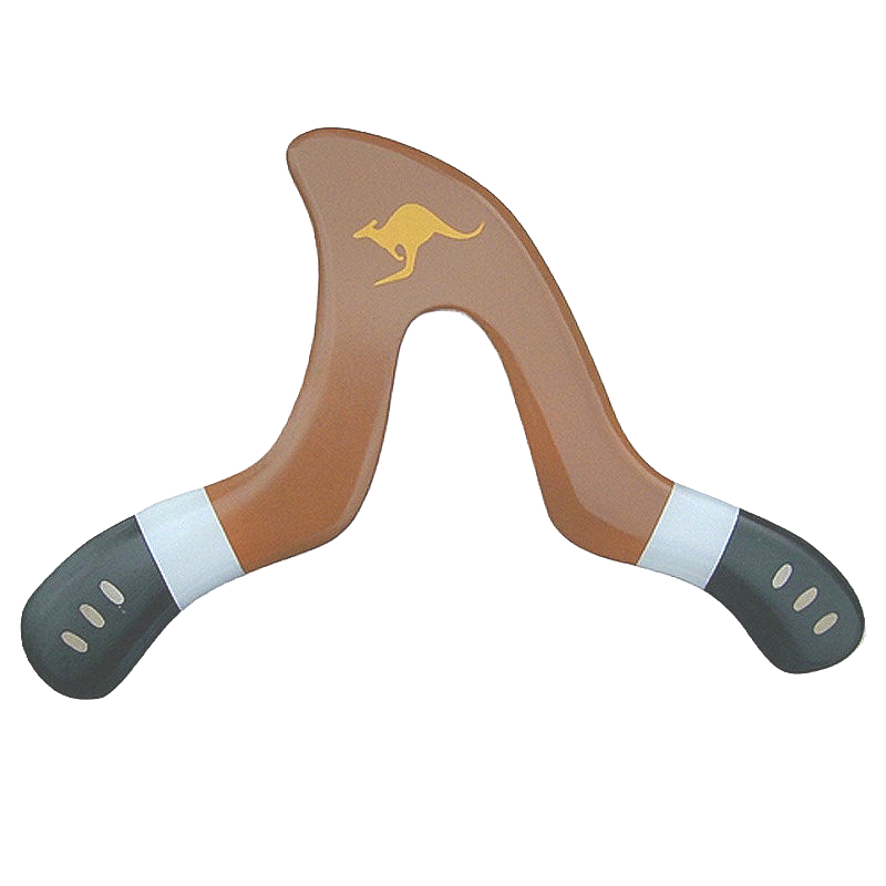 Kid Toys And More - اليدوية خشبية Boomerang رمي وصيد اللعب