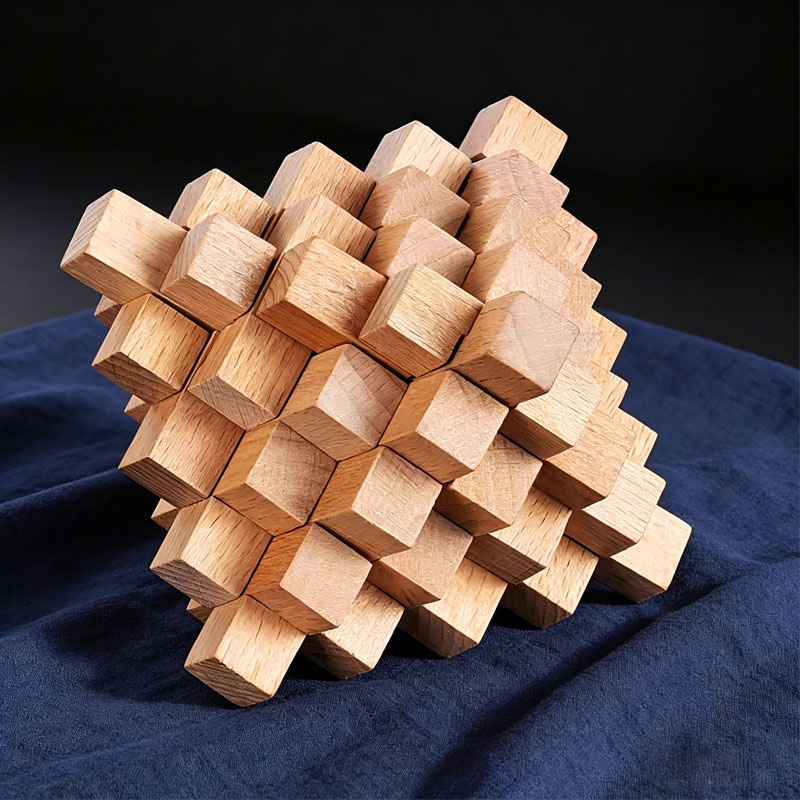 Wooden Puzzle Kids - أحجية لو بان الخشبية الصعبة على