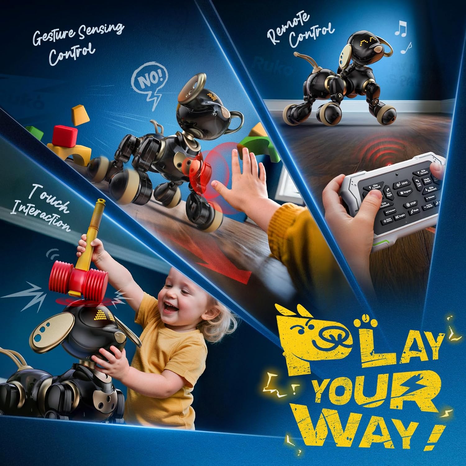 Kid Toys And More - كلب روبوت ذكي بتقنية 2.4G مع