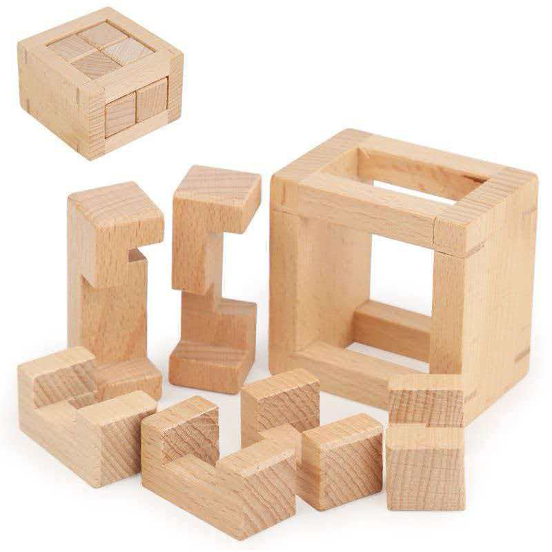 Wooden Puzzle Kids - ألعاب يوي يو الثانية الخشبية لفك