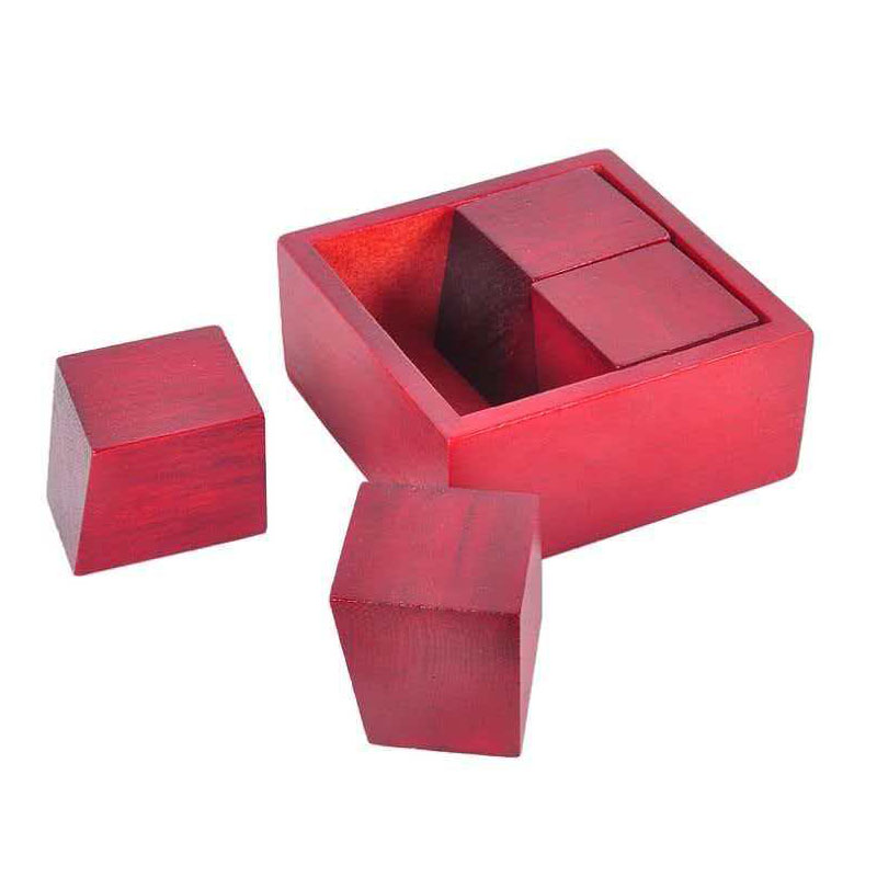 Wooden Puzzle Kids - صندوق ألغاز خشبي غير ممكن حلاؤه،
