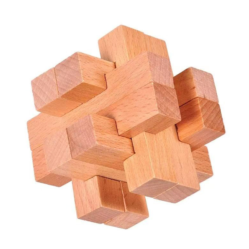 Wooden Puzzle Kids - دعابة الدماغ الخشبية للبالغين والأطفال، ألغاز