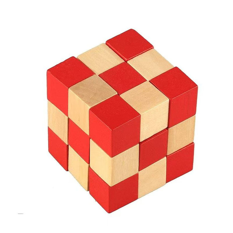 خشبية ثعبان مكعب لغز الذكاء ال - مراجعة Wooden Puzzle Kids وسعره