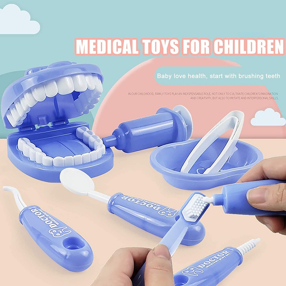 9 قطعة عدة طب الأسنان لعبة طب  - مراجعة Kids Toys Doctor Set وسعره